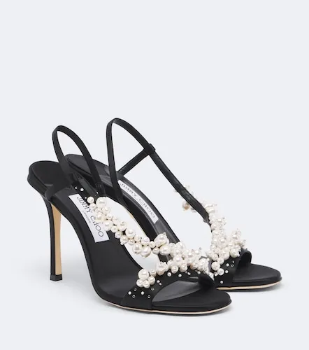 Irina embellished satin slingback sandals - Jimmy Choo - Modalova