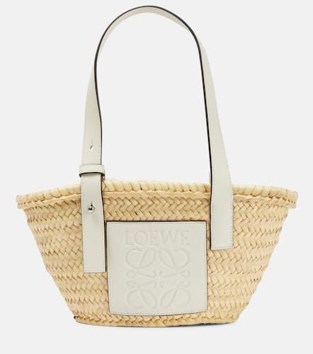 Small leather-trimmed basket tote - Loewe - Modalova