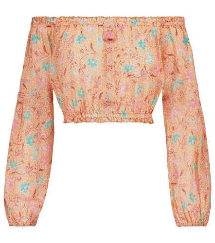 Crop top Rachel de algodón estampado - Poupette St Barth - Modalova