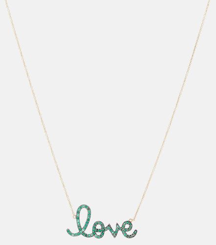 Love 14kt gold necklace with diamonds - Sydney Evan - Modalova