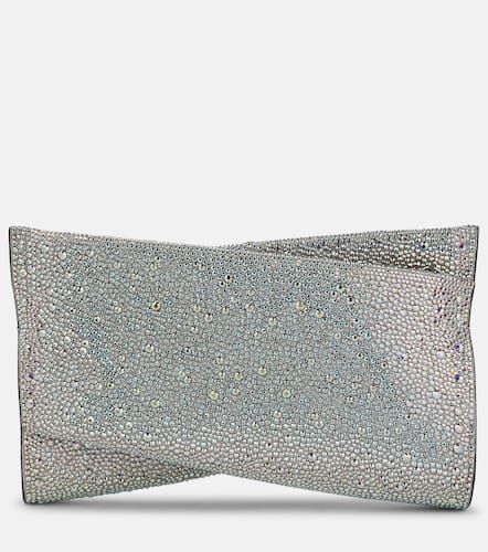 Clutch Loubitwist Small in suede con cristalli - Christian Louboutin - Modalova