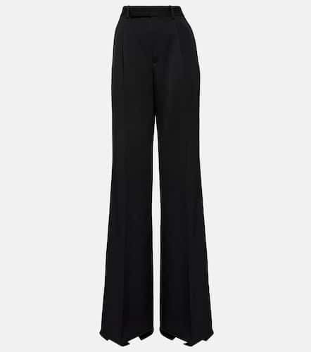 High-rise grain de poudre wool pants - Saint Laurent - Modalova