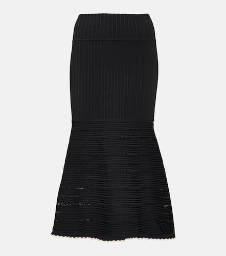 High-rise scalloped midi skirt - Victoria Beckham - Modalova