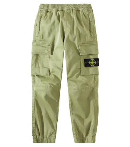 Compass cotton cargo pants - Stone Island Junior - Modalova