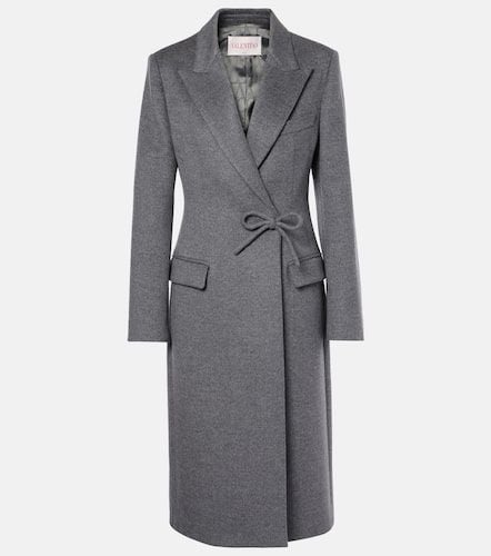 Bow-detail wool and cashmere coat - Valentino - Modalova