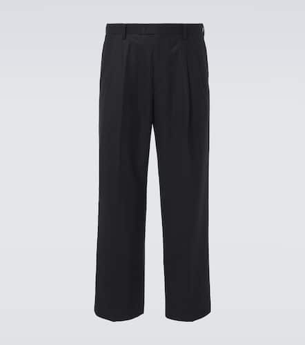 Pinstripe wool flannel straight pants - Auralee - Modalova