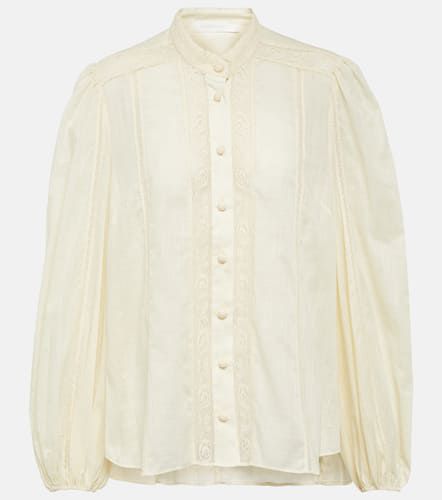 Halliday lace-trimmed cotton shirt - Zimmermann - Modalova