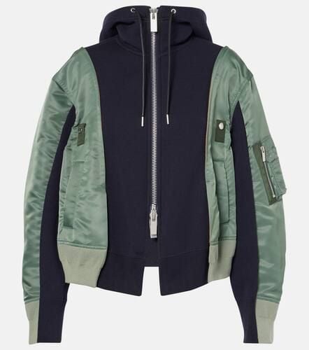 Sacai Twill-paneled hoodie - Sacai - Modalova