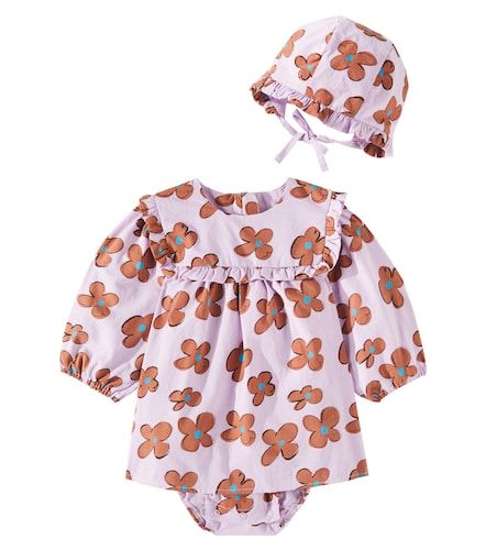Bebé - set Fun Flower de vestido y gorro de algodón - Jellymallow - Modalova
