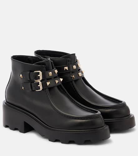 Rockstud leather ankle boots - Valentino Garavani - Modalova