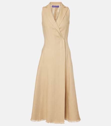 Silk and linen midi dress - Ralph Lauren Collection - Modalova