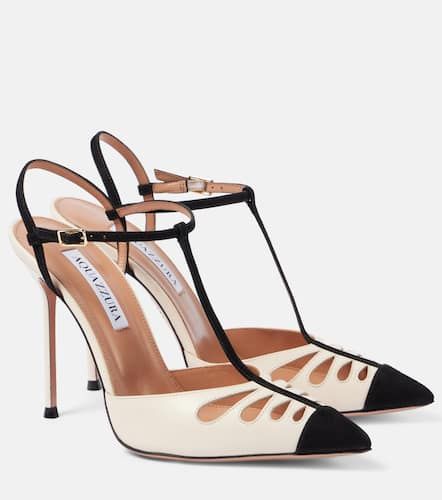 Camille 105 leather and suede pumps - Aquazzura - Modalova