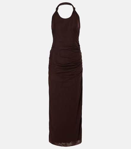 Jacques Knot gathered semi-sheer midi dress - SIR - Modalova