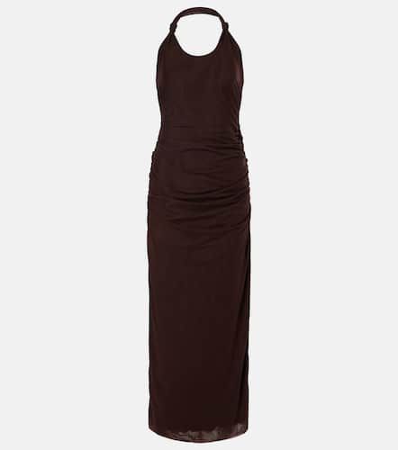 Jacques Knot gathered semi-sheer midi dress - SIR - Modalova