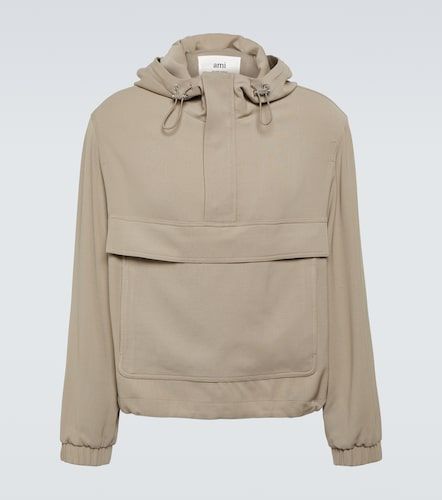 Chaqueta de sarga con capucha - Ami Paris - Modalova