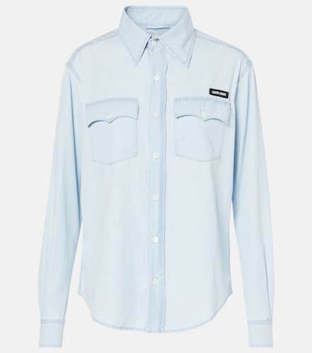 Miu Miu Logo cotton chambray shirt - Miu Miu - Modalova