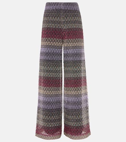 Striped metallic wide-leg pants - Missoni - Modalova