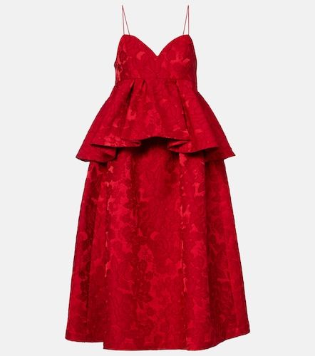 Abito midi in raso jacquard matelassé - La DoubleJ - Modalova
