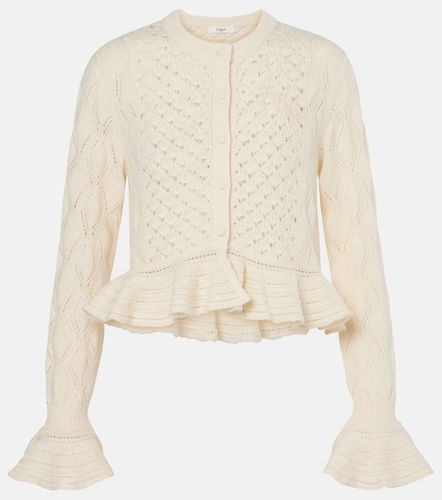 Ruffled cotton, wool, and silk cardigan - Chloe - Modalova