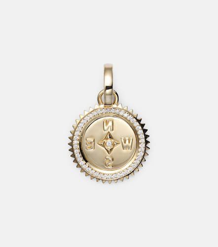 Internal Compass 18kt pendant necklace with diamonds - FoundRae - Modalova