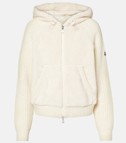 Moncler Cardigan in lana e teddy - Moncler - Modalova