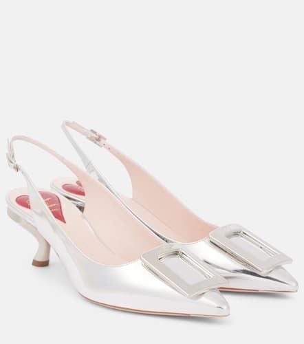 Slingback-Pumps Virgule 55 aus Metallic-Leder - Roger Vivier - Modalova