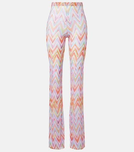 Pantalones rectos de tul con zigzag - Missoni - Modalova