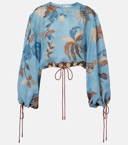 Alémais Top cropped Georgie de ramio estampado - Alemais - Modalova