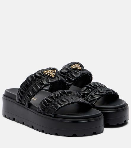 Sandalias con plataforma de piel - Prada - Modalova