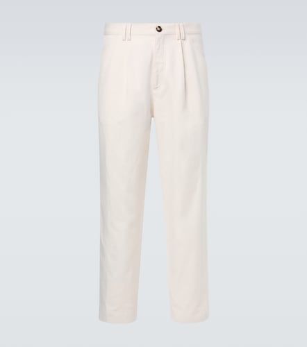 Pantaloni regular in cotone e lino - Brunello Cucinelli - Modalova