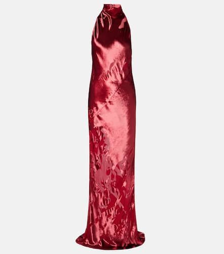 Halterneck open-back velvet gown - The Sei - Modalova