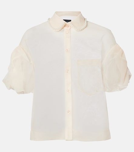 Simone Rocha Blusa cropped in tulle - Simone Rocha - Modalova