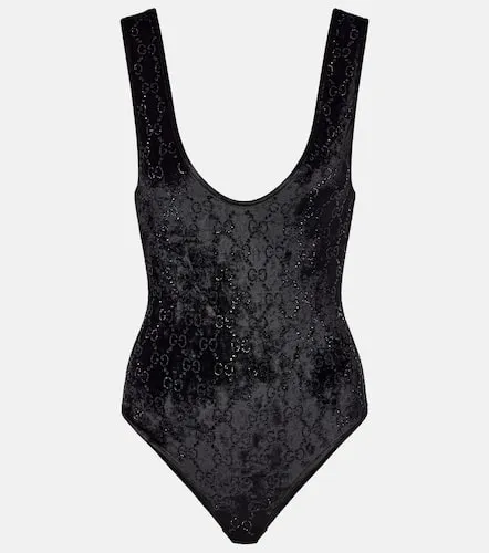 GG embellished chenille bodysuit - Gucci - Modalova