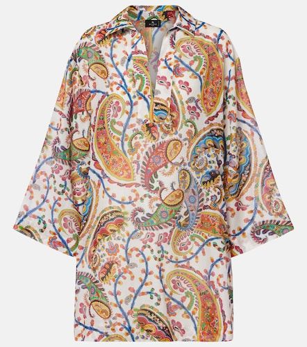 Túnica de algodón y seda estampada - Etro - Modalova