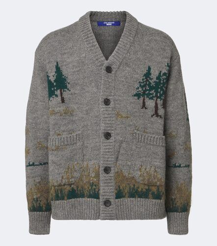 Cárdigan de lana en jacquard e intarsia - Junya Watanabe - Modalova