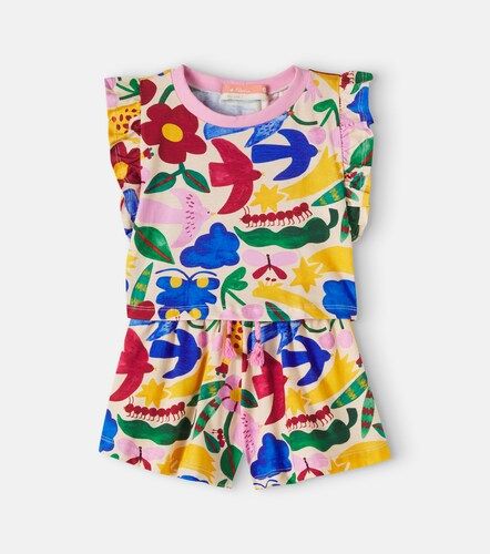 Fábula Set de top y shorts de algodón estampado - Fabula - Modalova