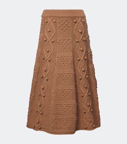 Koda cable-knit wool skirt - Emilia Wickstead - Modalova