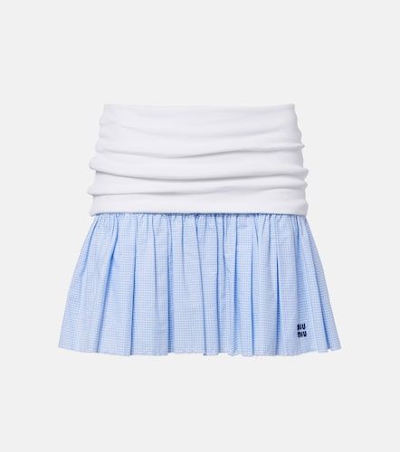 Minifalda de algodón a cuadros vichy - Miu Miu - Modalova
