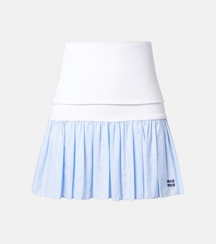 Minifalda de algodón a cuadros vichy - Miu Miu - Modalova