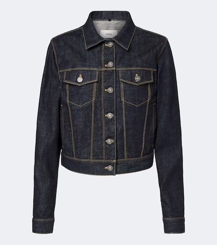 Fendi Chaqueta cropped de denim - Fendi - Modalova