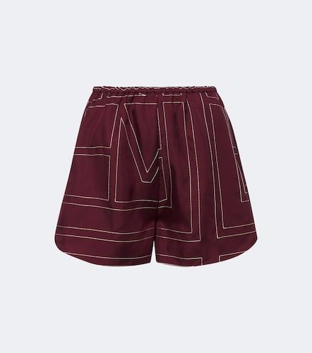 Toteme Monogram silk twill shorts - Toteme - Modalova