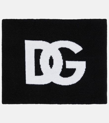 Logo intarsia wool-blend snood - Dolce&Gabbana - Modalova