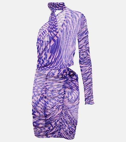 Miniabito in mesh con cut-out e stampa - Mugler - Modalova