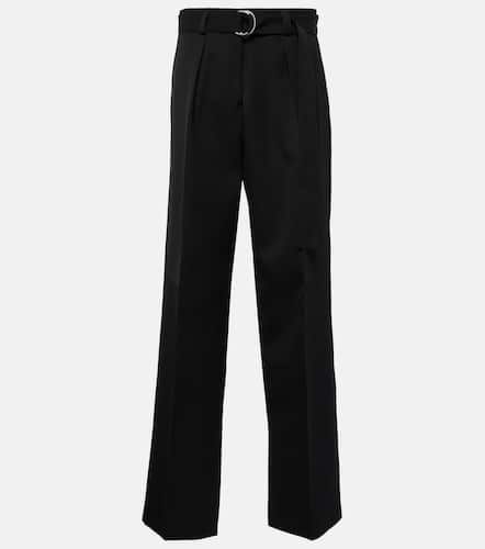 High-rise wool gabardine wide-leg pants - Jil Sander - Modalova