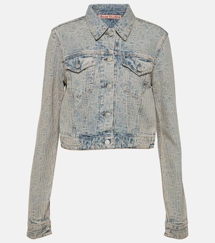 Giacca di jeans cropped in jacquard - Acne Studios - Modalova