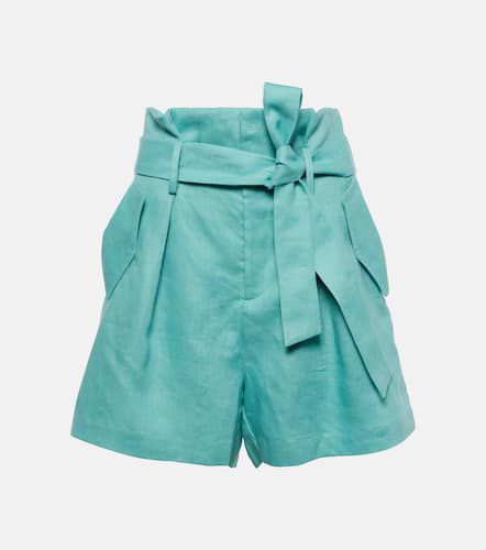 Orquidea high-rise linen shorts - Adriana Degreas - Modalova