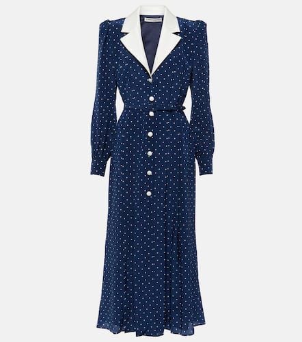 Polka-dot silk midi dress - Alessandra Rich - Modalova