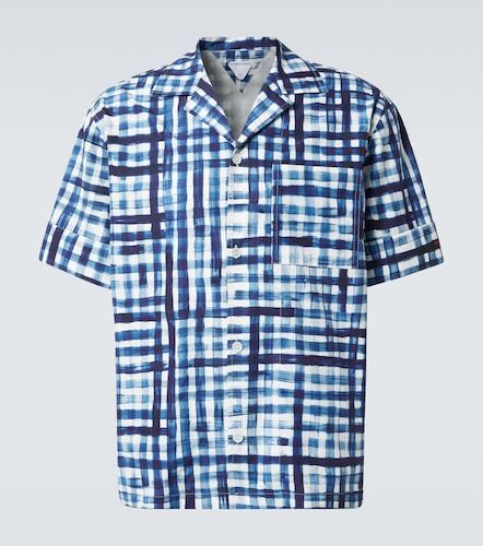 Camicia bowling in cotone a quadri - Bottega Veneta - Modalova