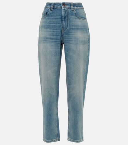 Mid-rise faded tapered jeans - Brunello Cucinelli - Modalova