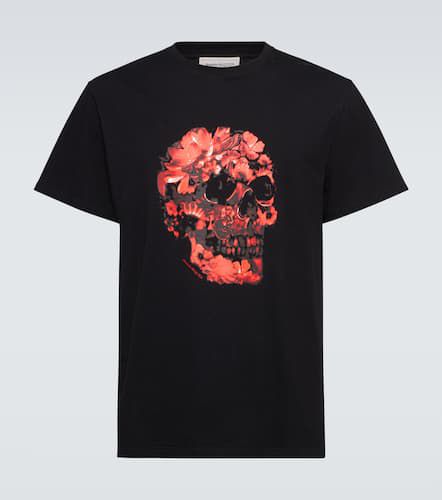Skull printed cotton jersey T-shirt - Alexander McQueen - Modalova